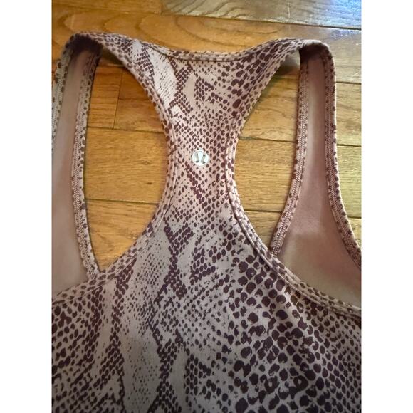 Lululemon Cool Racerback Tank Desert Snack Bark Berry Size 8 - Picture 6 of 10
